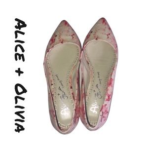 Alice +Olivia by Stacey Bendet Hudson Patent Leather Cherry Blossom Ballet Flats